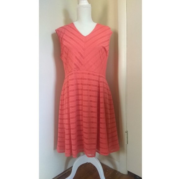 Studio One Dresses & Skirts - Studio One Orange Sleeveless Lace Dress